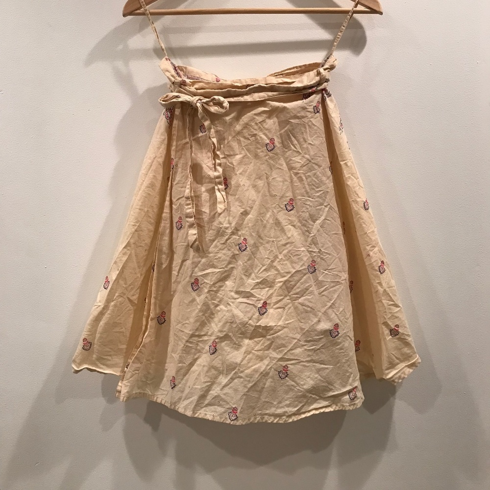 RETRO Funky People Cotton Wrap Skirt